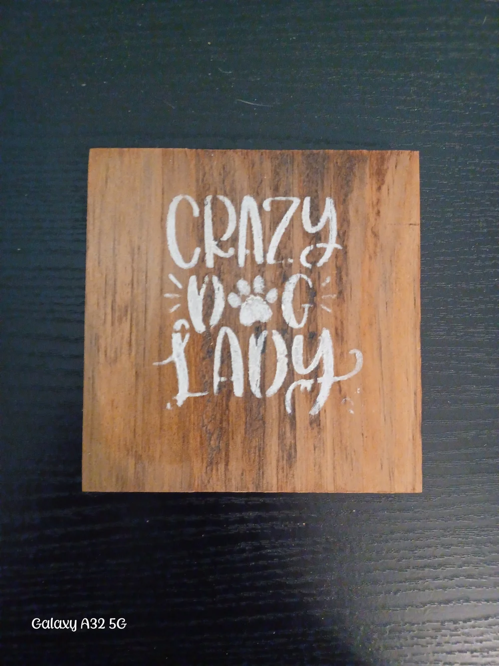 Wooden Dog Coaster Set in Brown - Rustic Pet Accent